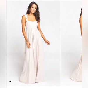 Show me your mumu June bridesmaids dress in “show me the ring crisp” size L